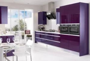Purple-Cream Kitchen Designs